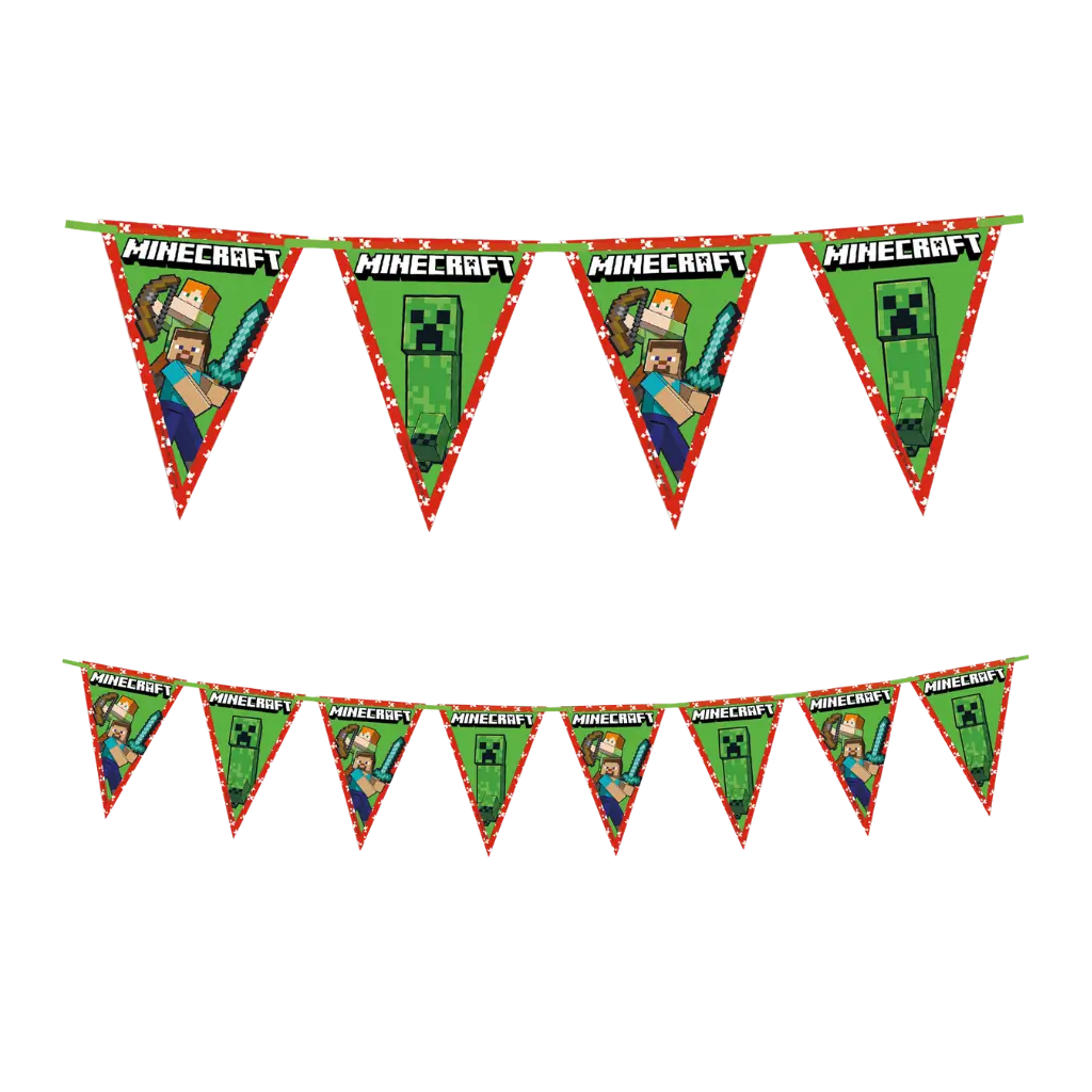 Minecraft pennant garland