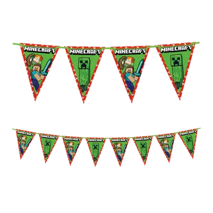 Minecraft pennant garland