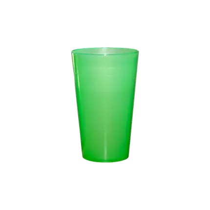 Reusable Green Ecocup Cup 25?cl usable (33?cl to the rim) – Type Half Pint, Juice, Soft Drinks