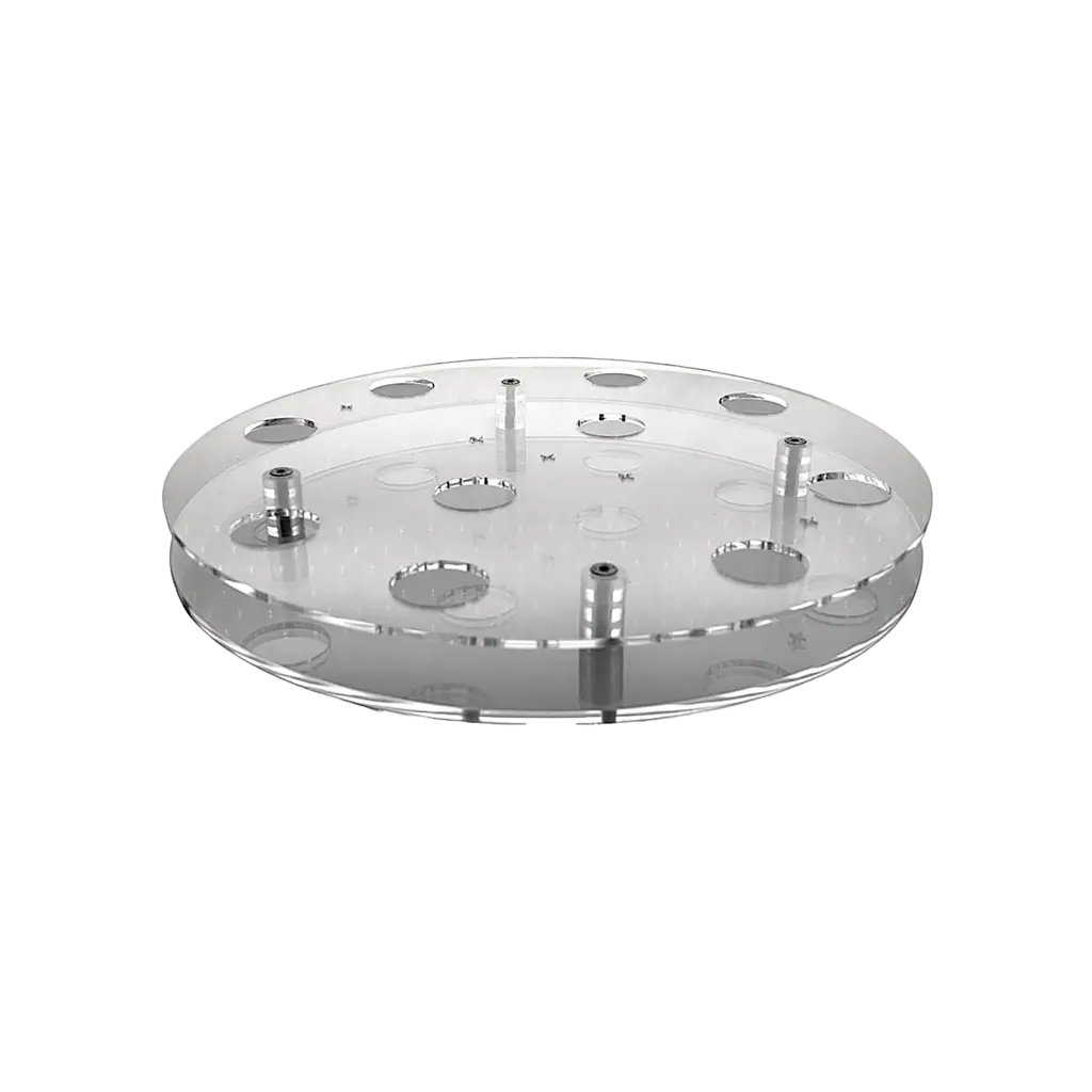 Round Transparent Tray for Shooter Glass