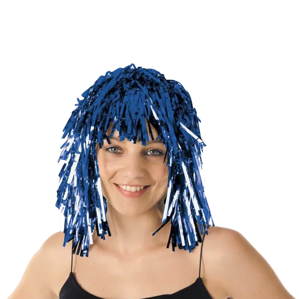 Blue DISCO metallic wig