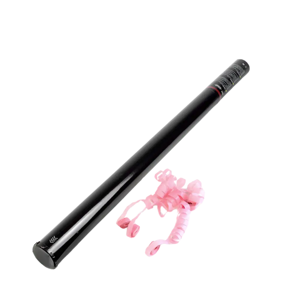 Manual Streamer 80cm confetti cannon - Pink