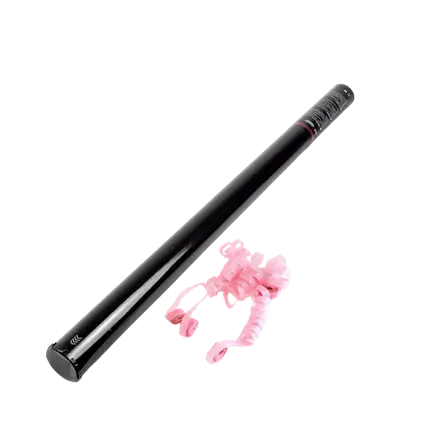 Manual Streamer 80cm confetti cannon - Pink