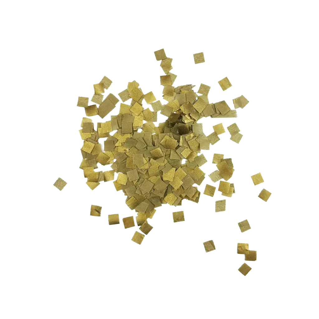 Bag of 100% Biodegradable Square Metal Confetti 1KG - Gold