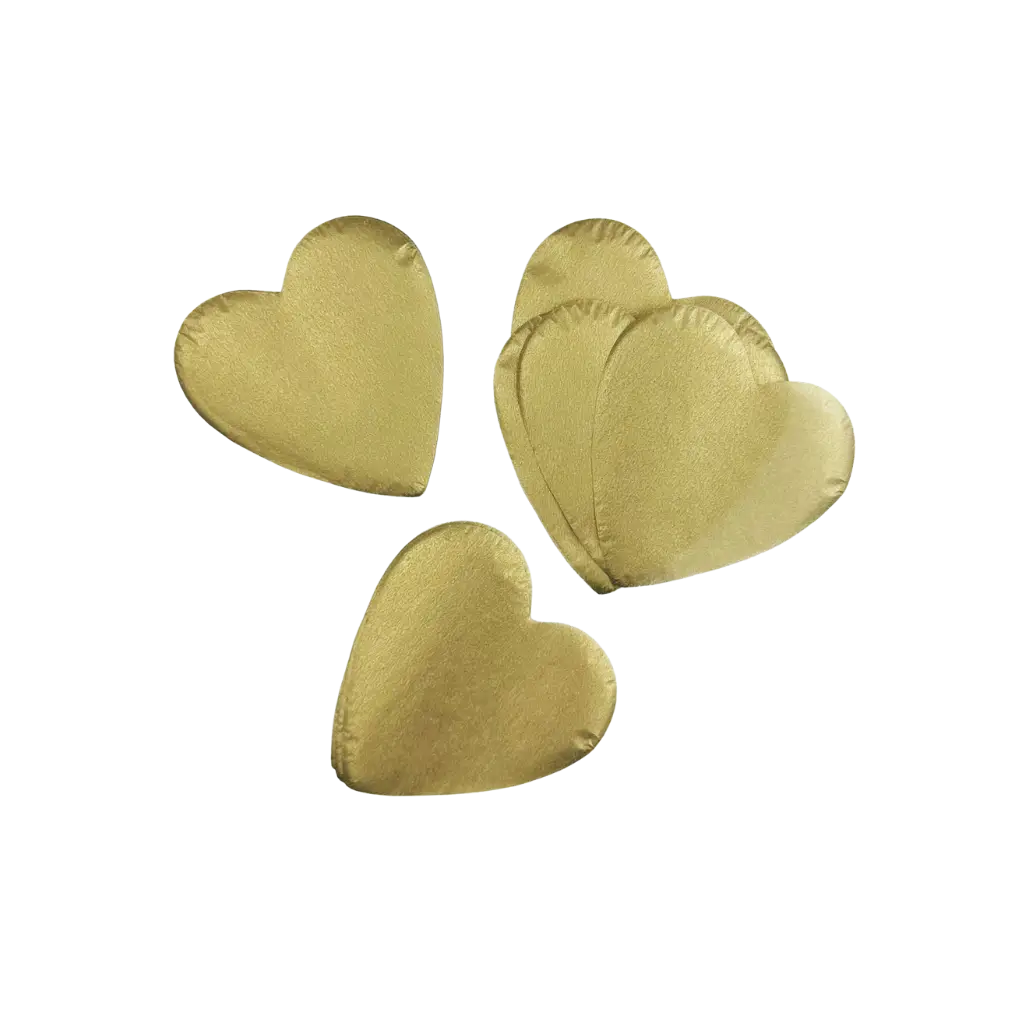 100% Biodegradable Bag of Metallic Heart Confetti 1KG - Gold