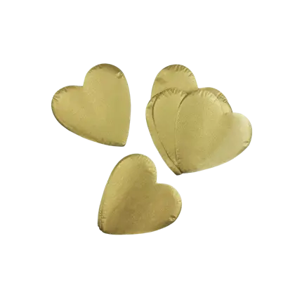 100% Biodegradable Bag of Metallic Heart Confetti 1KG - Gold