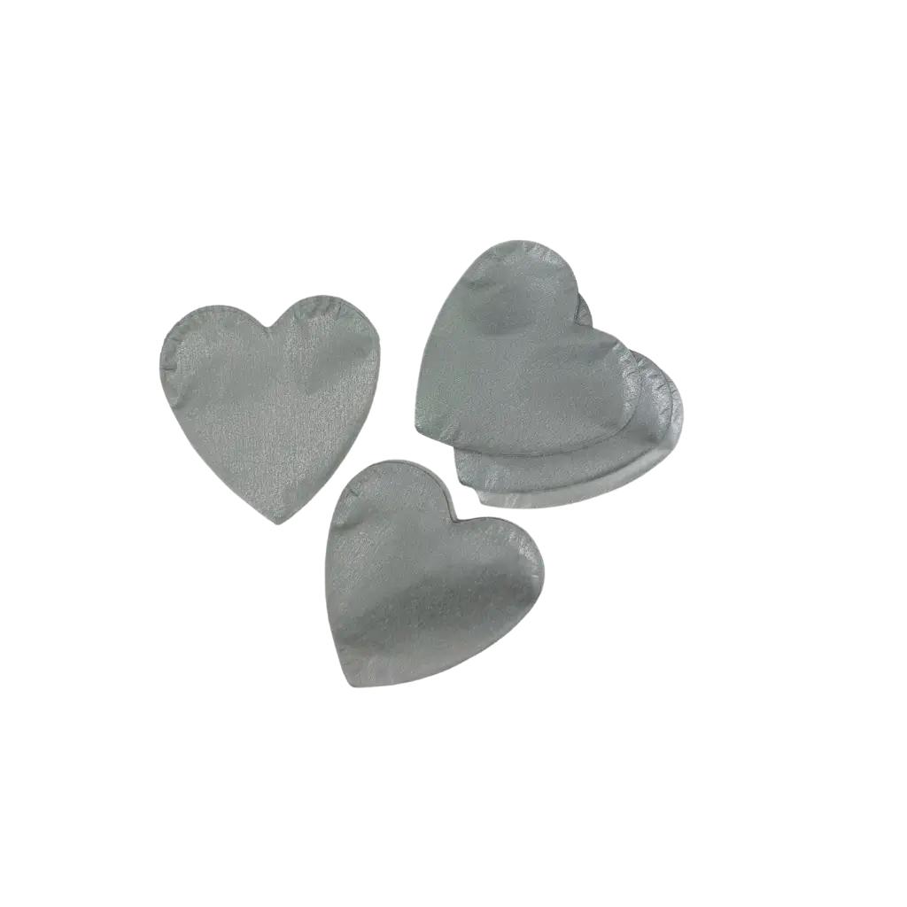 Bag of 100% Biodegradable Metal Heart Confetti 1KG - Silver