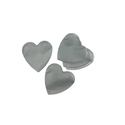 Bag of 100% Biodegradable Metal Heart Confetti 1KG - Silver