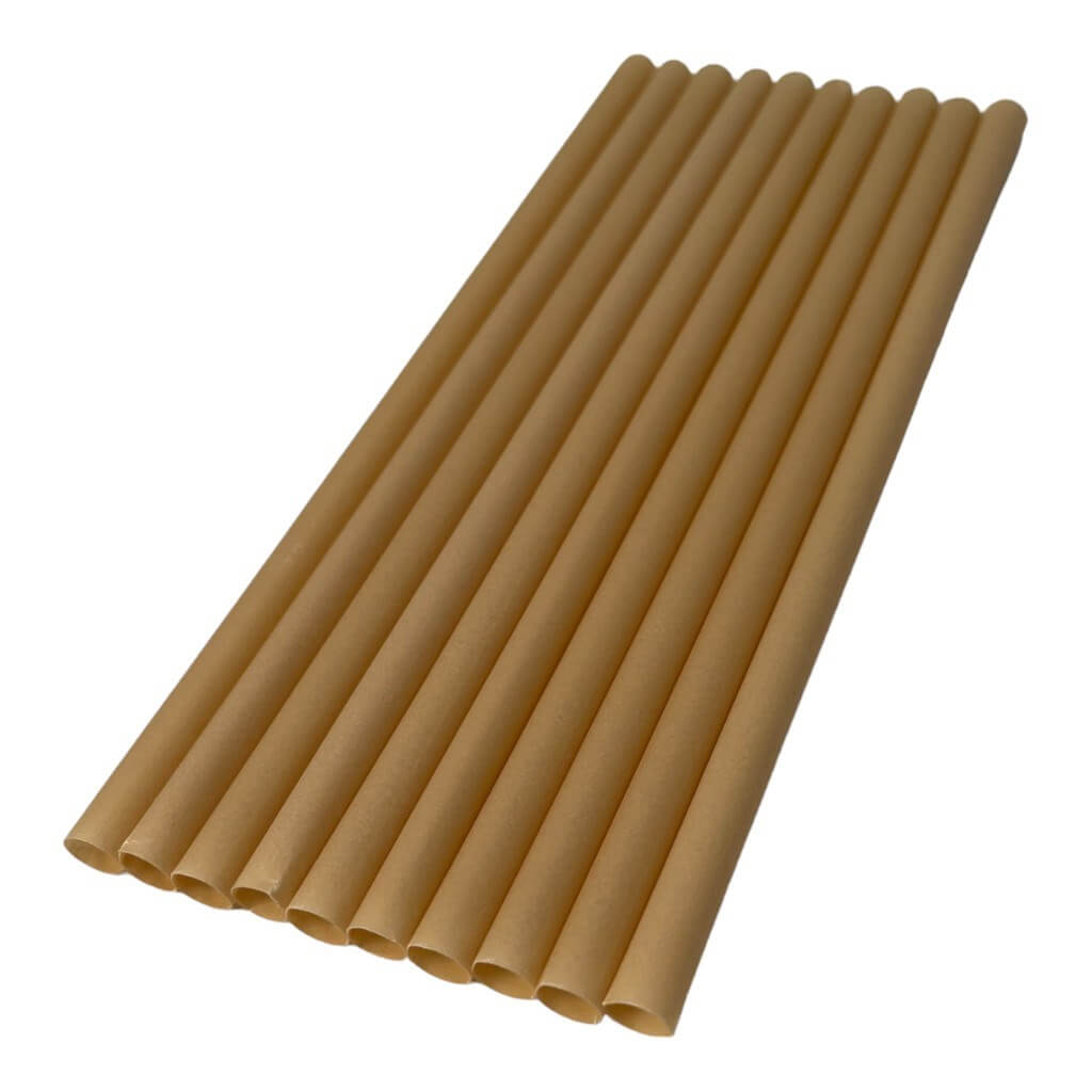 Biodegradable Plant Fibre Straw (Pack of 125) - 8x200mm