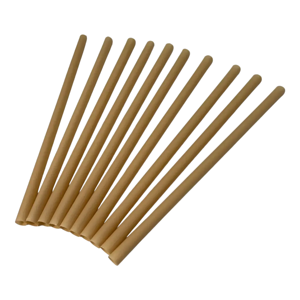 Biodegradable Plant Fibre Straw (Pack of 125) - 8x200mm