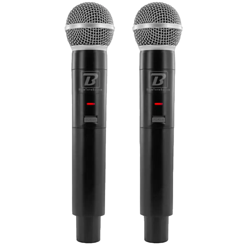 2 BoomTone DJ Wireless Microphones - UHF Duo