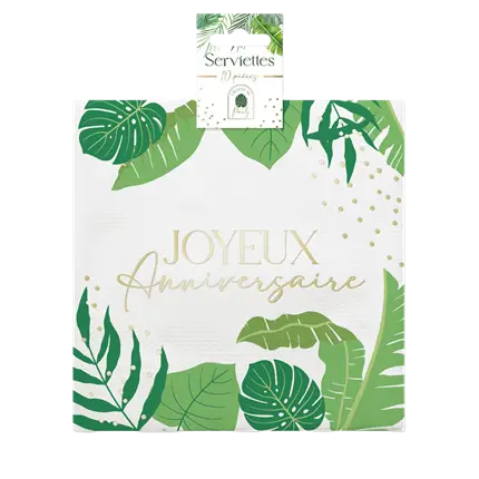 Tropical Birthday towels (pack of 10)