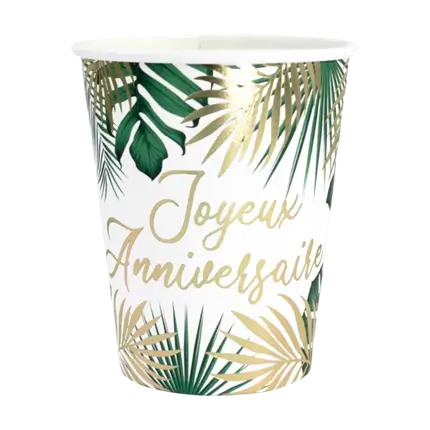 Tropical Birthday Tumbler - Set of 6