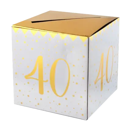 40th birthday money box