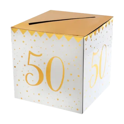 50th birthday money box