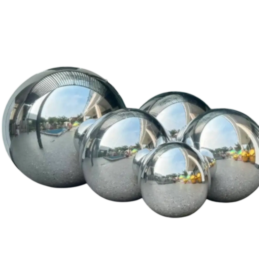 Reusable Inflatable Mirror Ball Silver 120cm