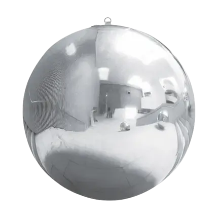 Reusable Inflatable Mirror Ball Silver 120cm
