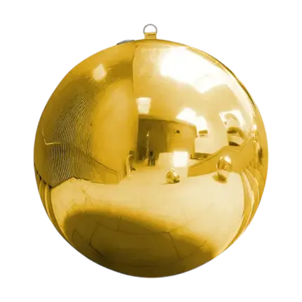 Inflatable reusable mirror ball Gold 90cm