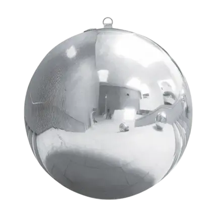 Reusable inflatable mirror ball Silver 60cm