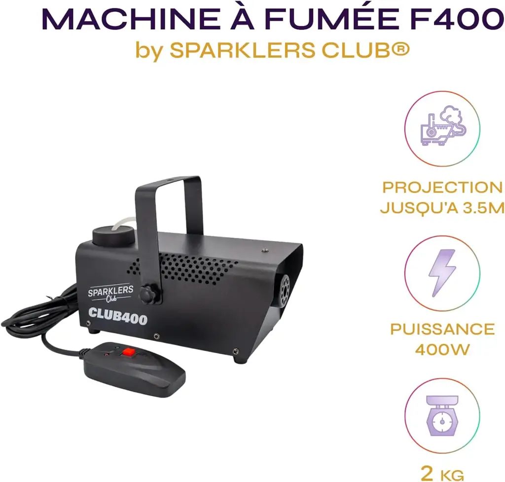 SPARKLERS CLUB® F400 FOG MACHINE