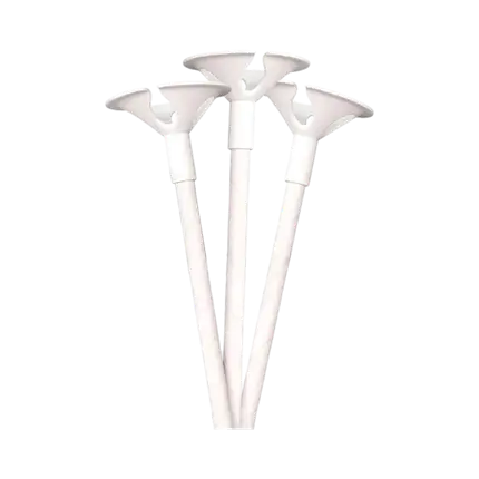 Wand with balloon clip - White