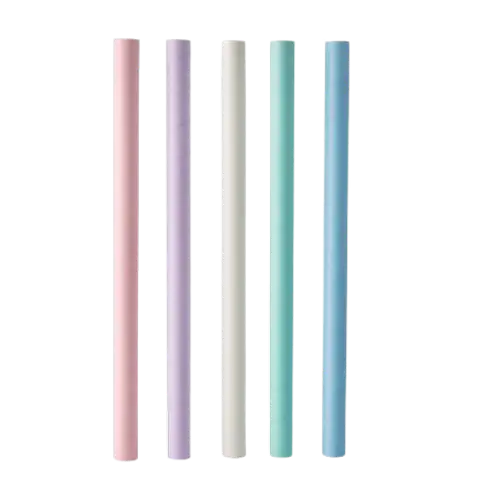 Multicoloured Paper Bubble Tea Straw 20cm ø12mm (Set x50)