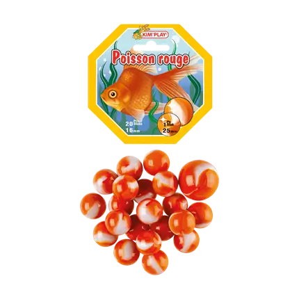 Pack of 20 Goldfish Marbles +1 Calot