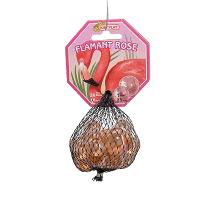 Pack of 20 Pink Flamingo Marbles +1 Chalet