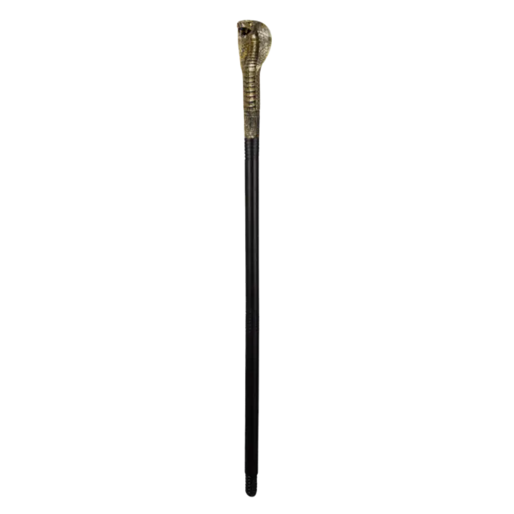 Black and Gold Pharaoh Serpent Sceptre - 82 cm