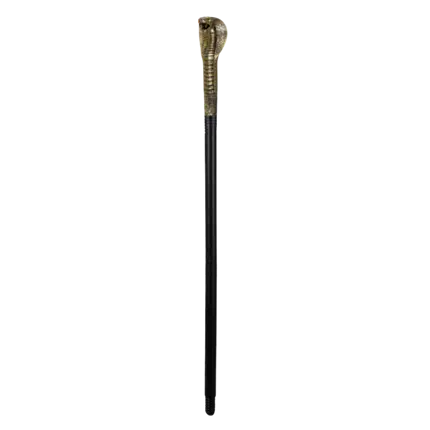 Black and Gold Pharaoh Serpent Sceptre - 82 cm