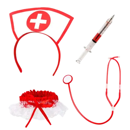 Nurse Disguise Set - 4 Accessories