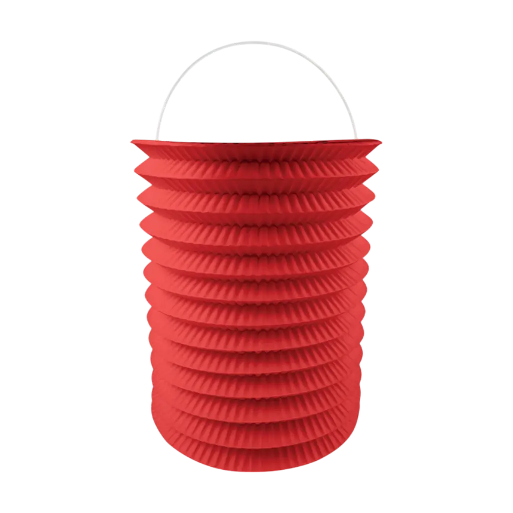 Red Cylindrical Paper Lantern