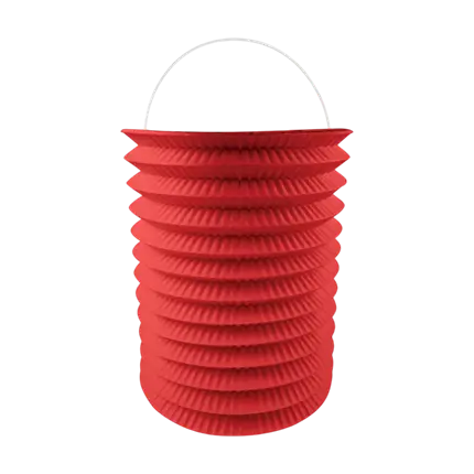 Red Cylindrical Paper Lantern