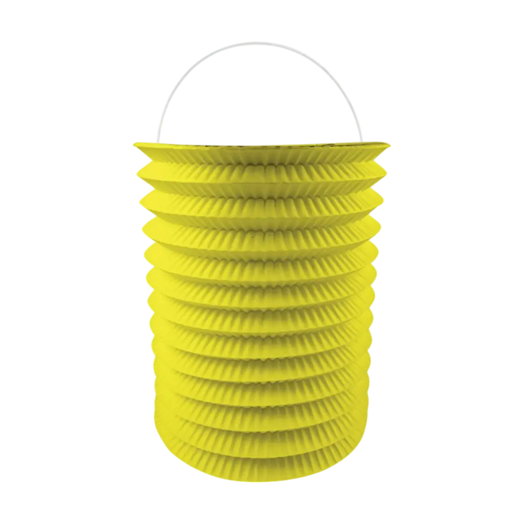 Yellow Cylindrical Paper Lantern