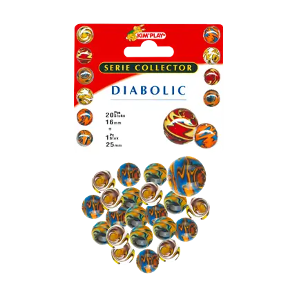 Pack of 20 Diabolic Marbles +1 Calot (Collector's Series)