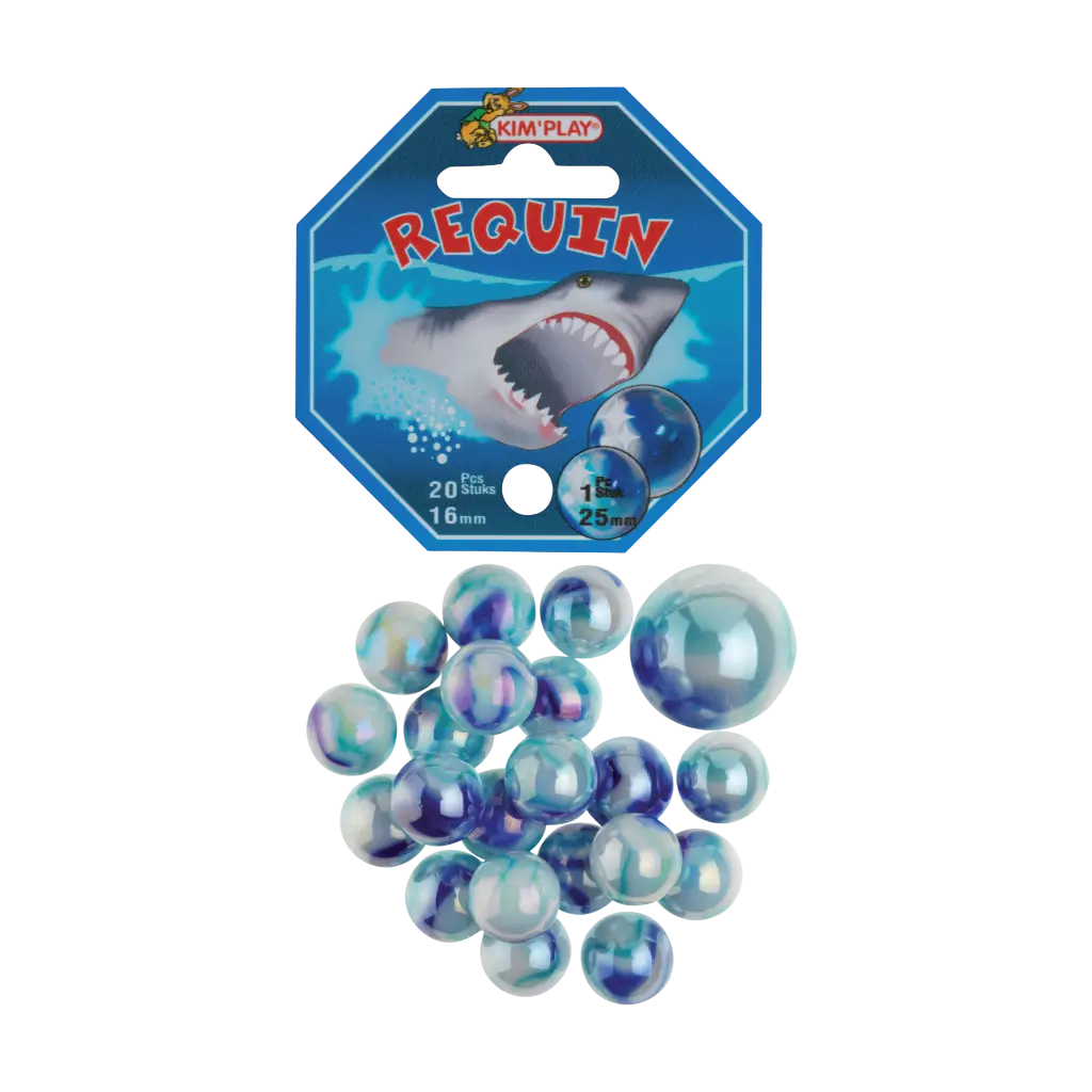 Pack of 20 Shark Marbles +1 Cap