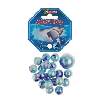 Pack of 20 Shark Marbles +1 Cap