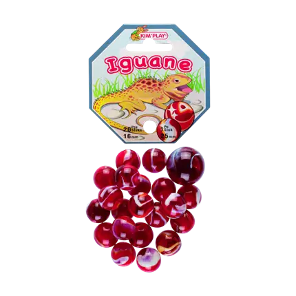 Pack of 20 Iguana Marbles +1 Calot