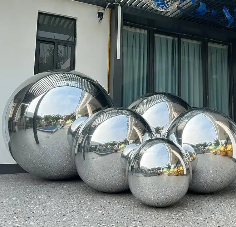 Inflatable Silver Mirror Ball 40cm - Reusable decoration