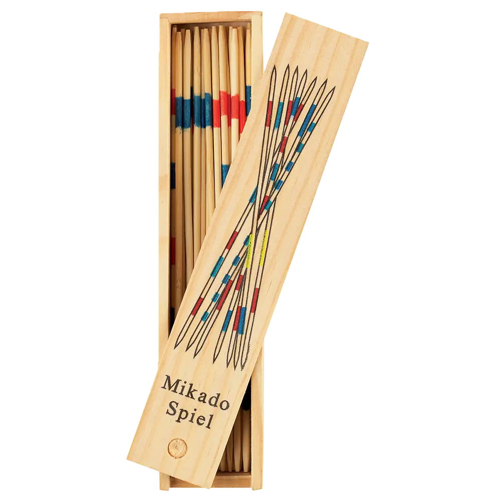 Wooden Mikado Game with Storage Box