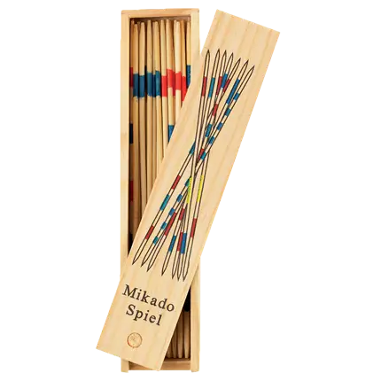 Wooden Mikado Game with Storage Box