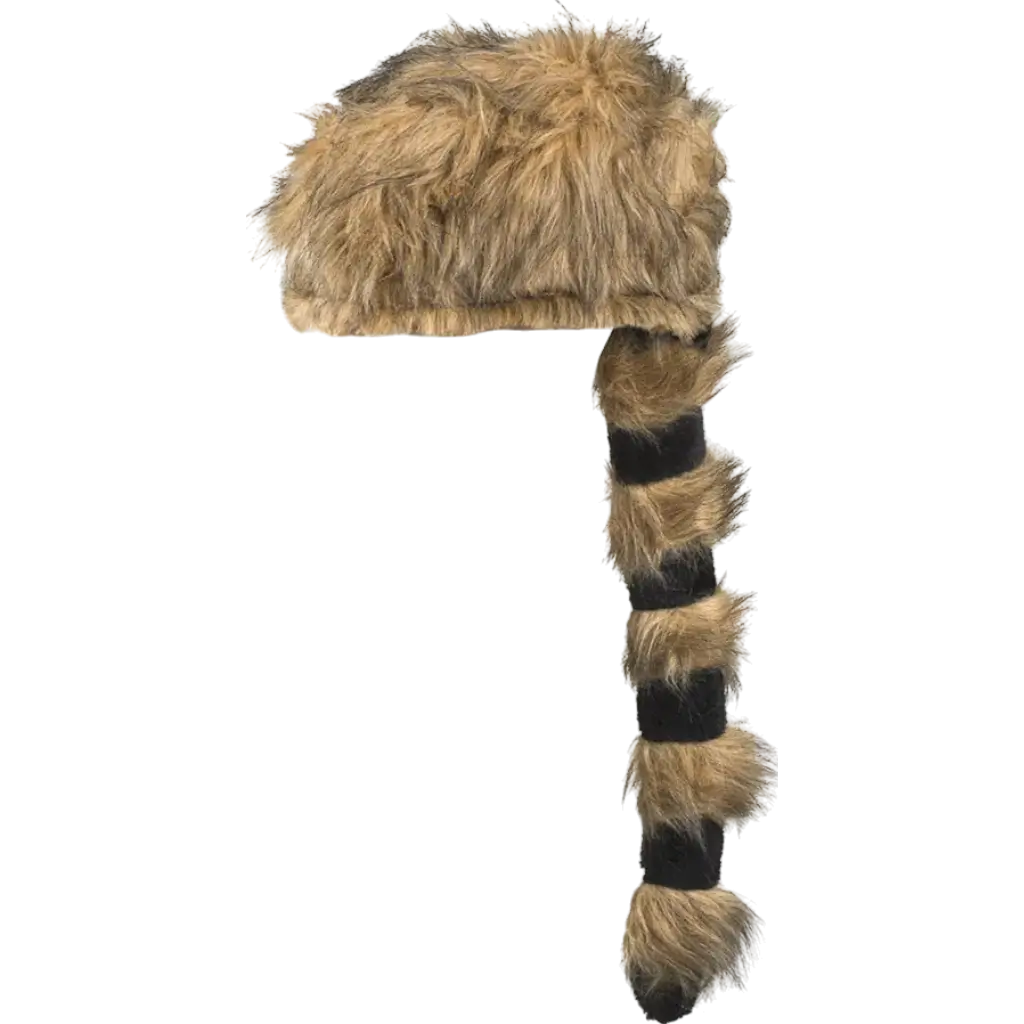 Fur Trapper Hat with Tail