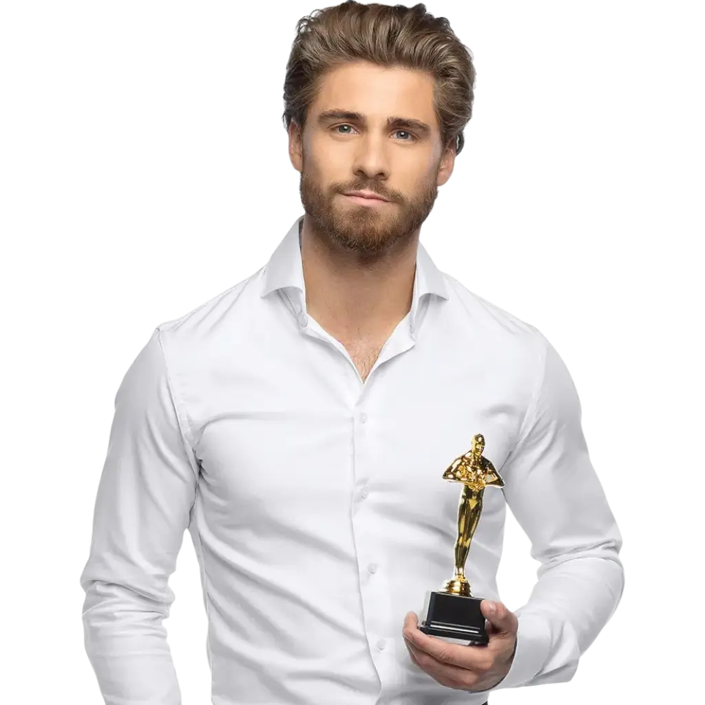 21 cm Golden Trophy - Hollywood Style