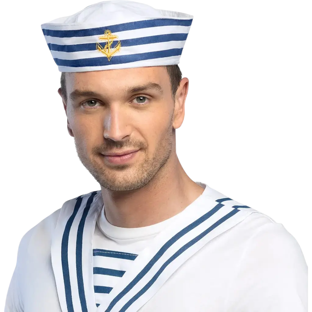 Chapeau Marin Français - White and Blue with Anchor