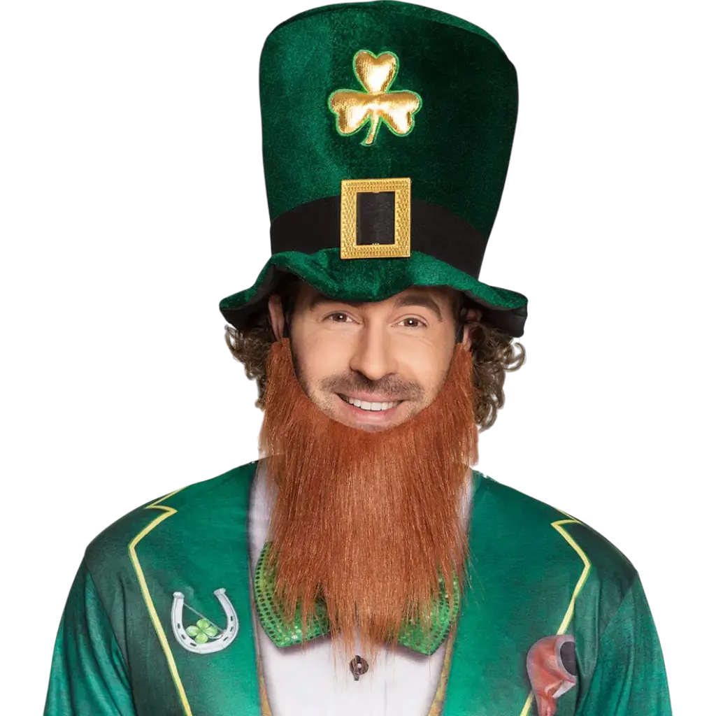 Green St Patrick's hat with Redbeard