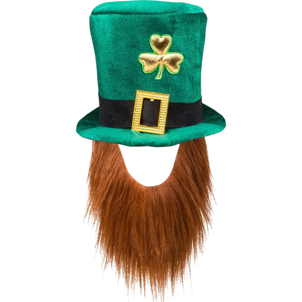 Green St Patrick's hat with Redbeard