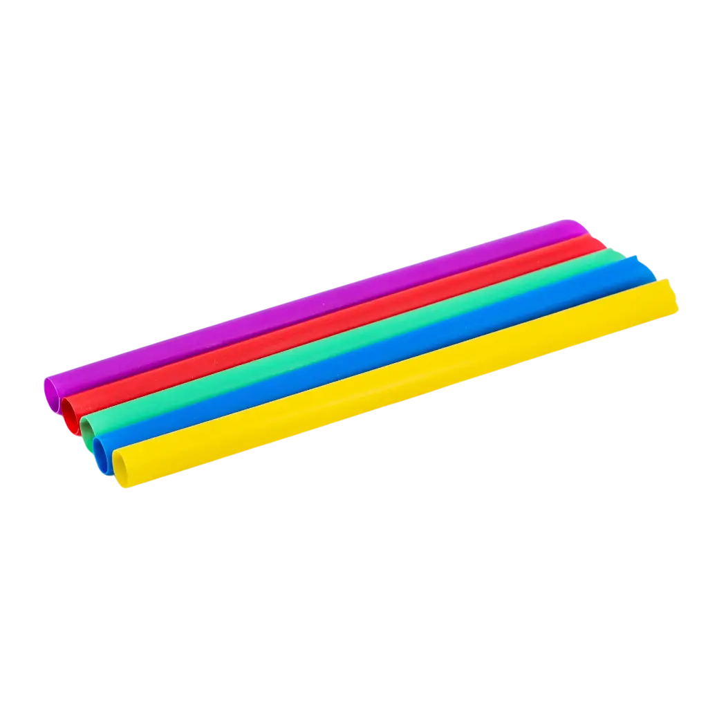 Reusable PP Beveled Bubble Tea Straw - Multicoloured 20cm/ø12mm (SET OF 100)