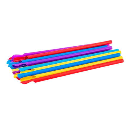 Straw Reusable PP Spoon - Multicoloured 21cm/ø8mm (SET OF 100)