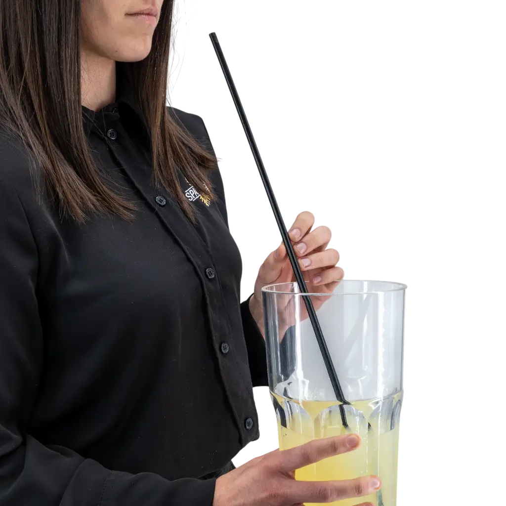 XXL Giant PP Reusable Straw - Black 50cm/ø8mm (SET OF 500)