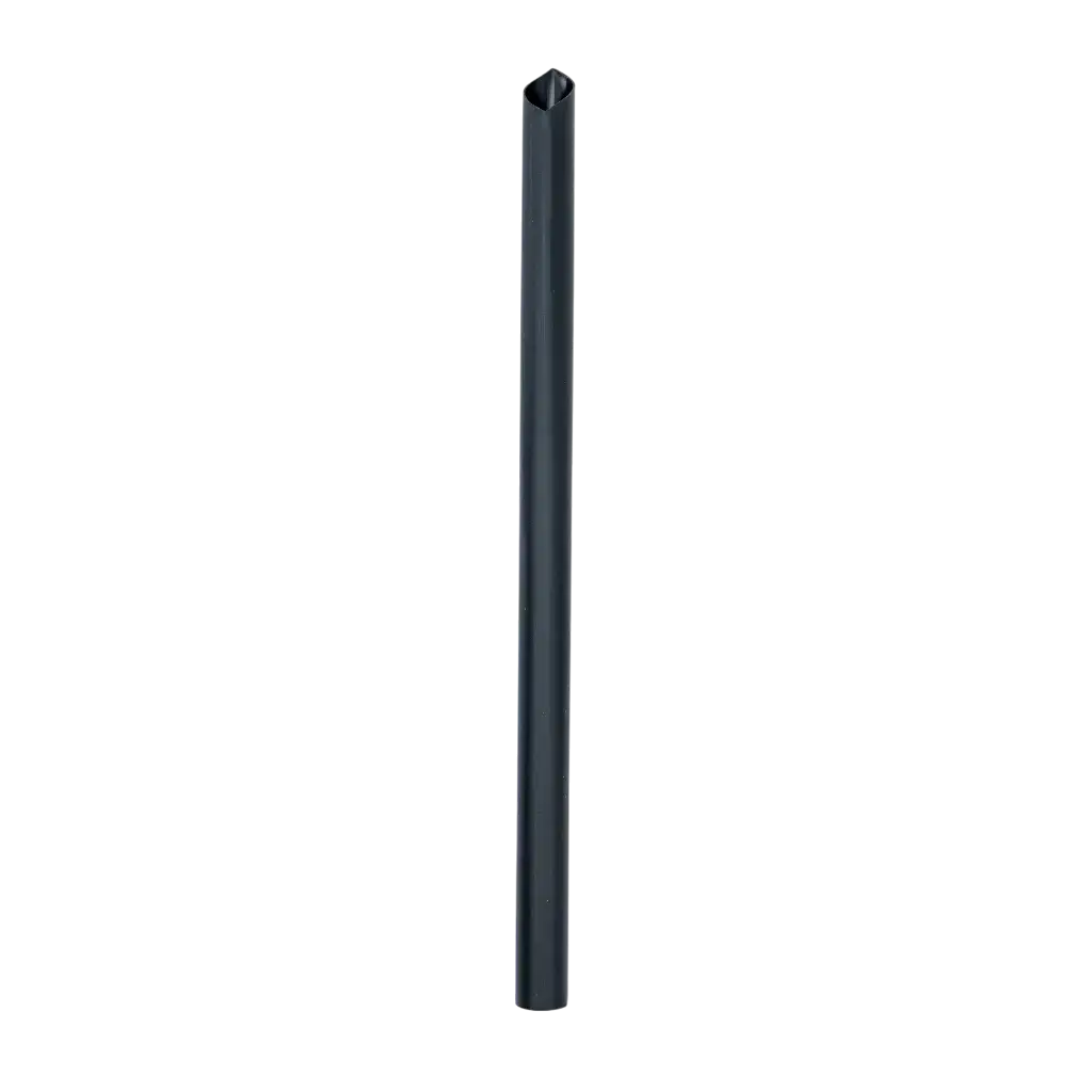 Reusable PP Beveled Bubble Tea Straw - Black 20cm/ø12mm (SET OF 100)